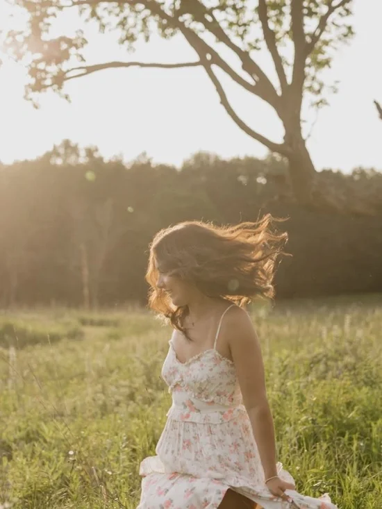 Altar'd State Cream Maxi Dress with Pink Floral Print - Picture 3 of 6